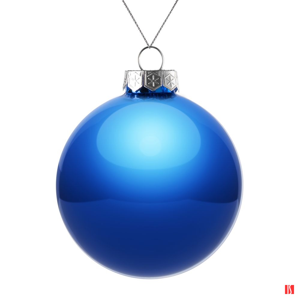 Елочный шар Finery Gloss, 10 см, глянцевый синий