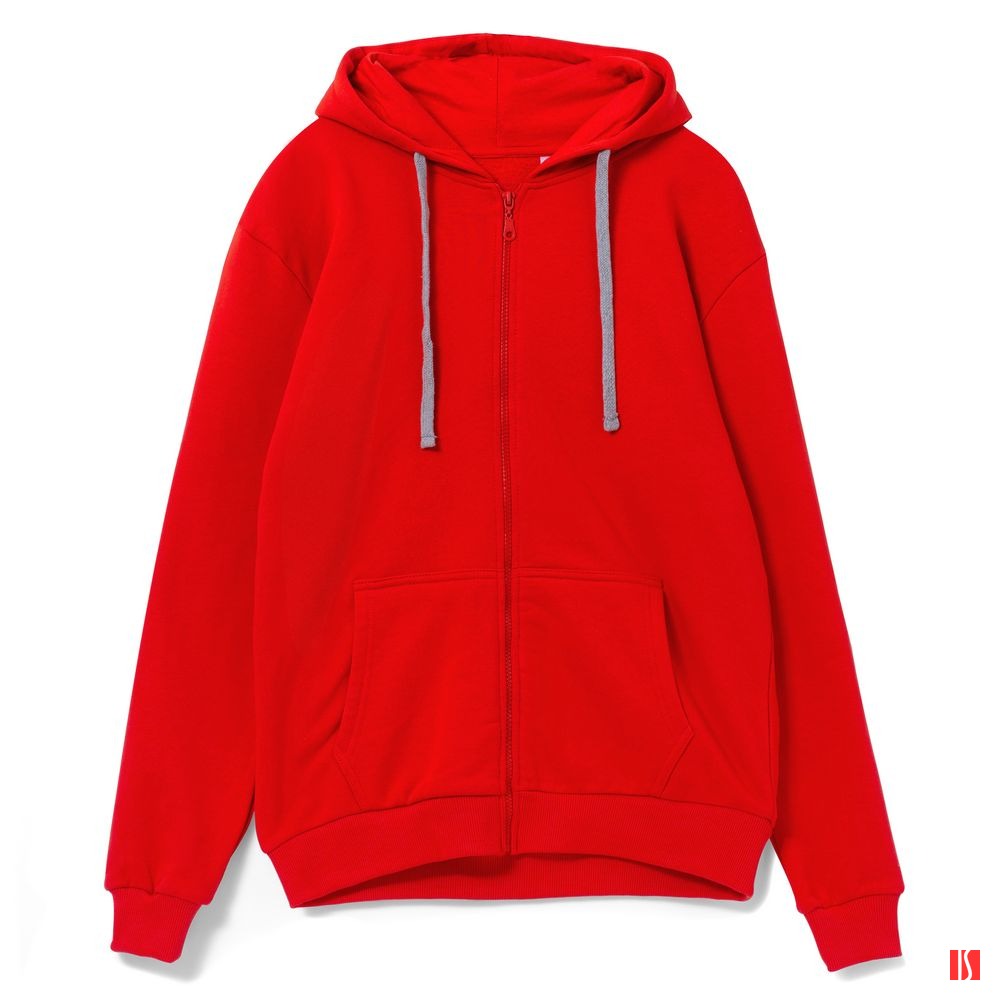 Толстовка на молнии с капюшоном Siverga Heavy, красная (алая)