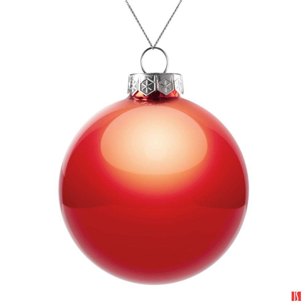 Елочный шар Finery Gloss, 10 см, глянцевый красный