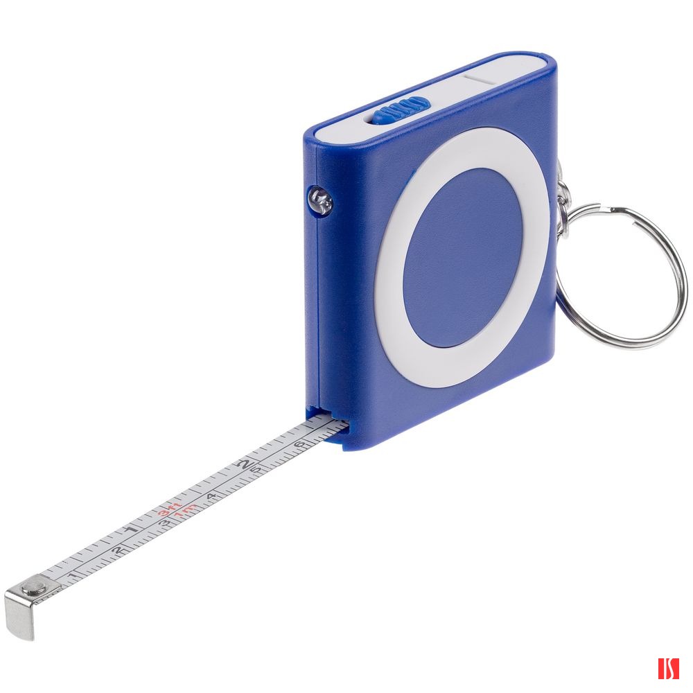 Брелок-фонарик с рулеткой Rule Tool, синий