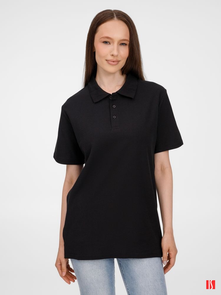 Купить Рубашка поло унисекс Tervise, черная Рубашка поло унисекс Tervise, черная