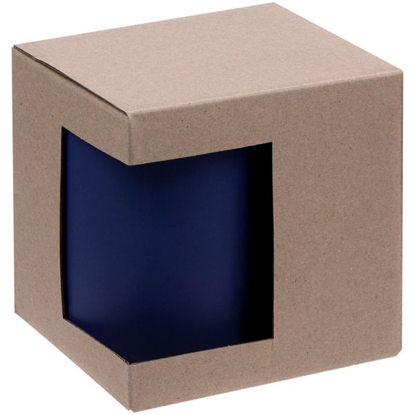 Коробка для кружки с окном, крафт, ver.2
