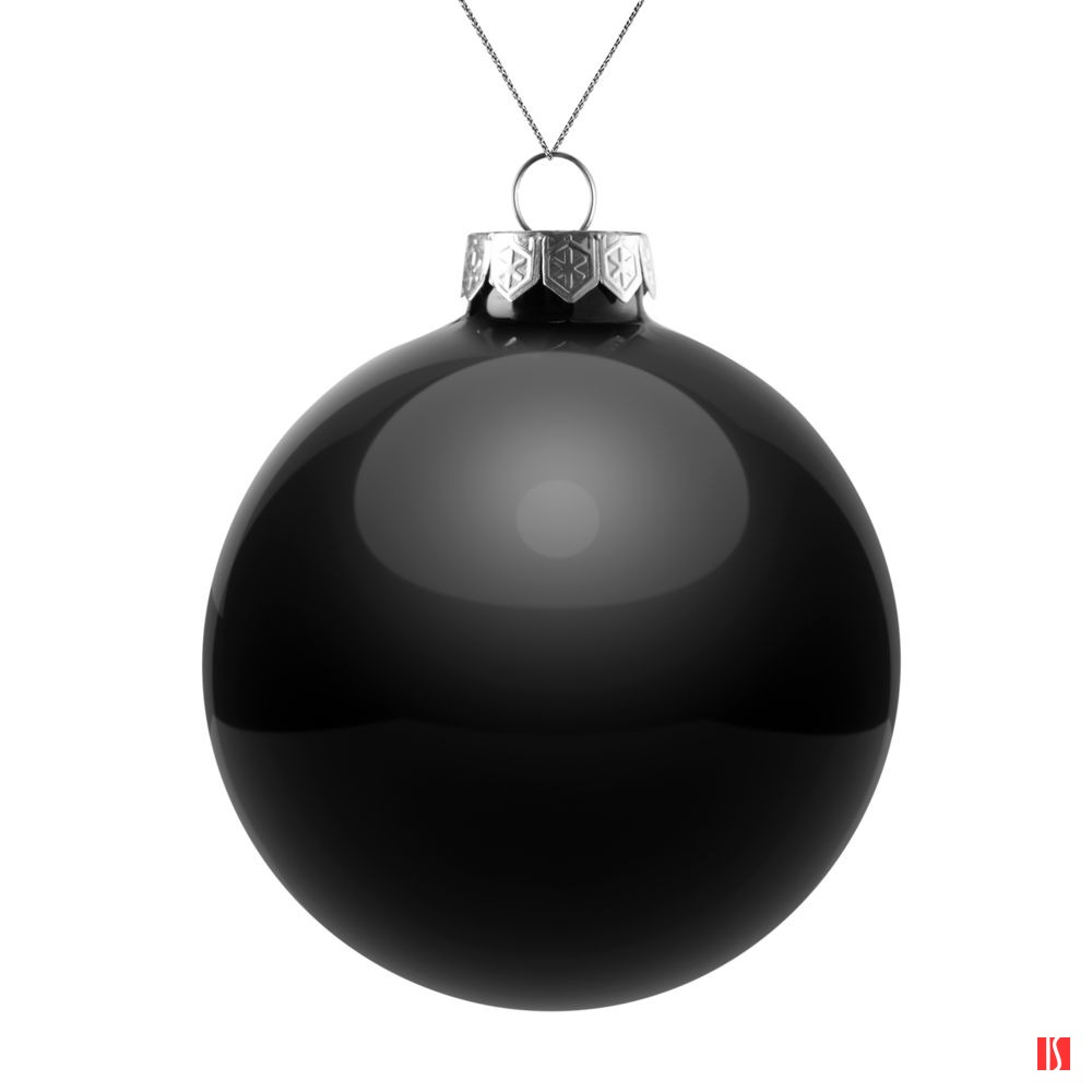 Елочный шар Finery Gloss, 10 см, глянцевый черный