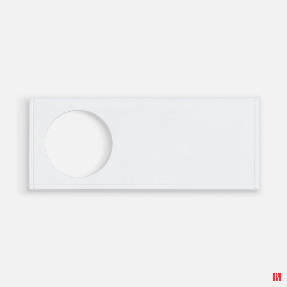 Лейбл из ПВХ с вырубкой «Круг», белый