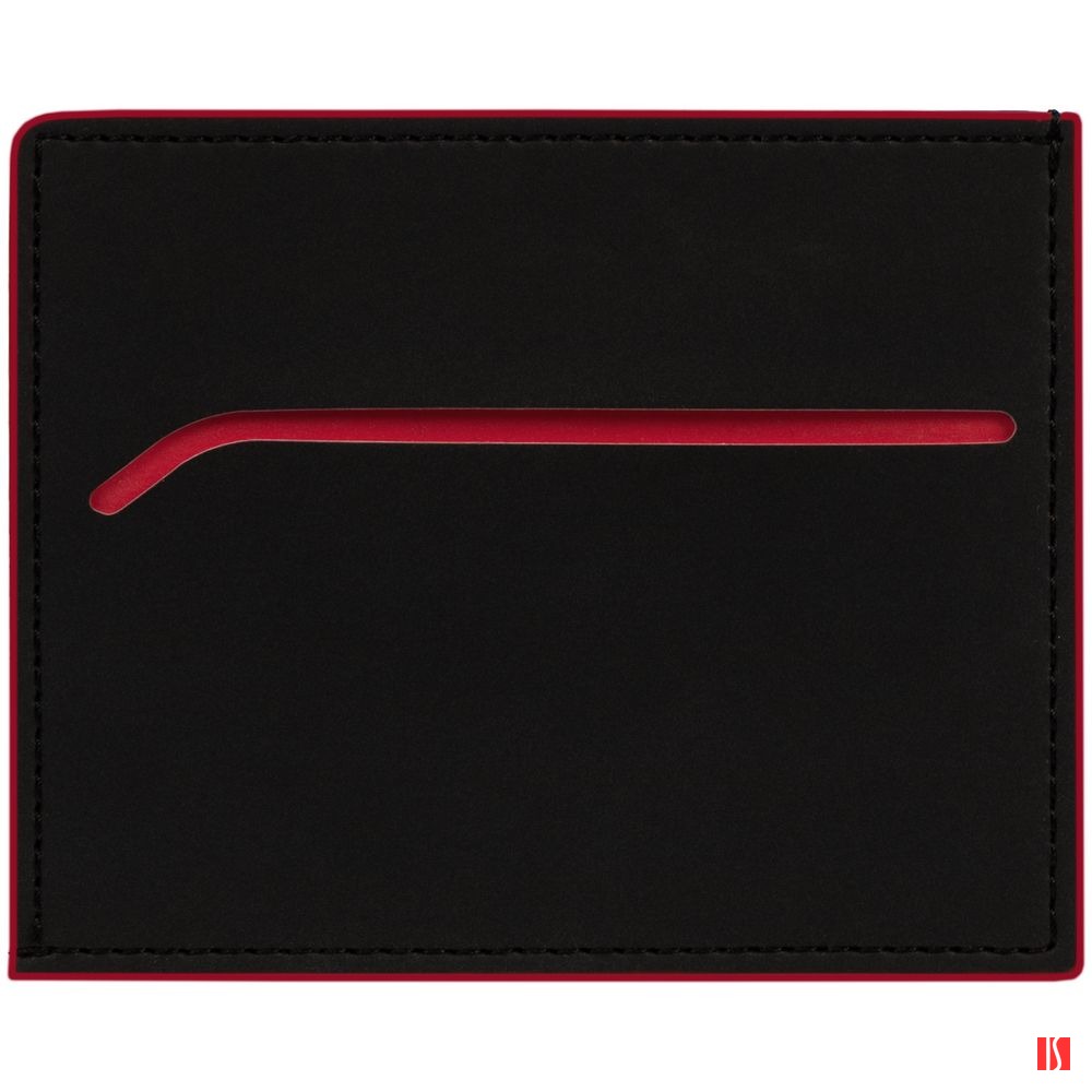 Картхолдер Multimo, черный с красным