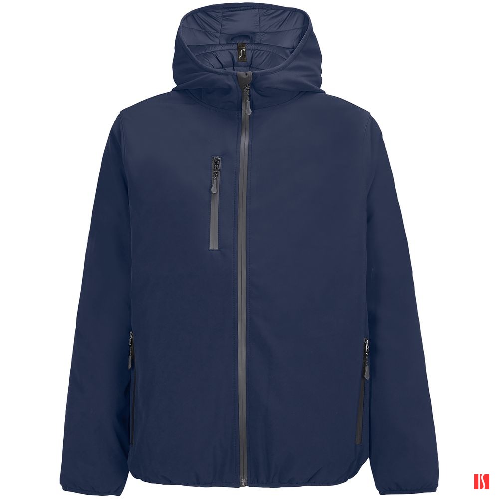 Купить Куртка софтшелл с капюшоном мужская Falcon Men, синяя Куртка софтшелл с капюшоном мужская Falcon Men, синяя