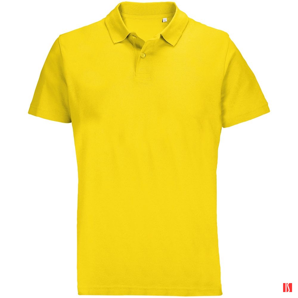 Купить Рубашка поло унисекс Pulse, желтая Рубашка поло унисекс Pulse, желтая