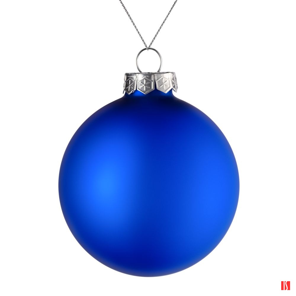 Елочный шар Finery Matt, 10 см, матовый синий