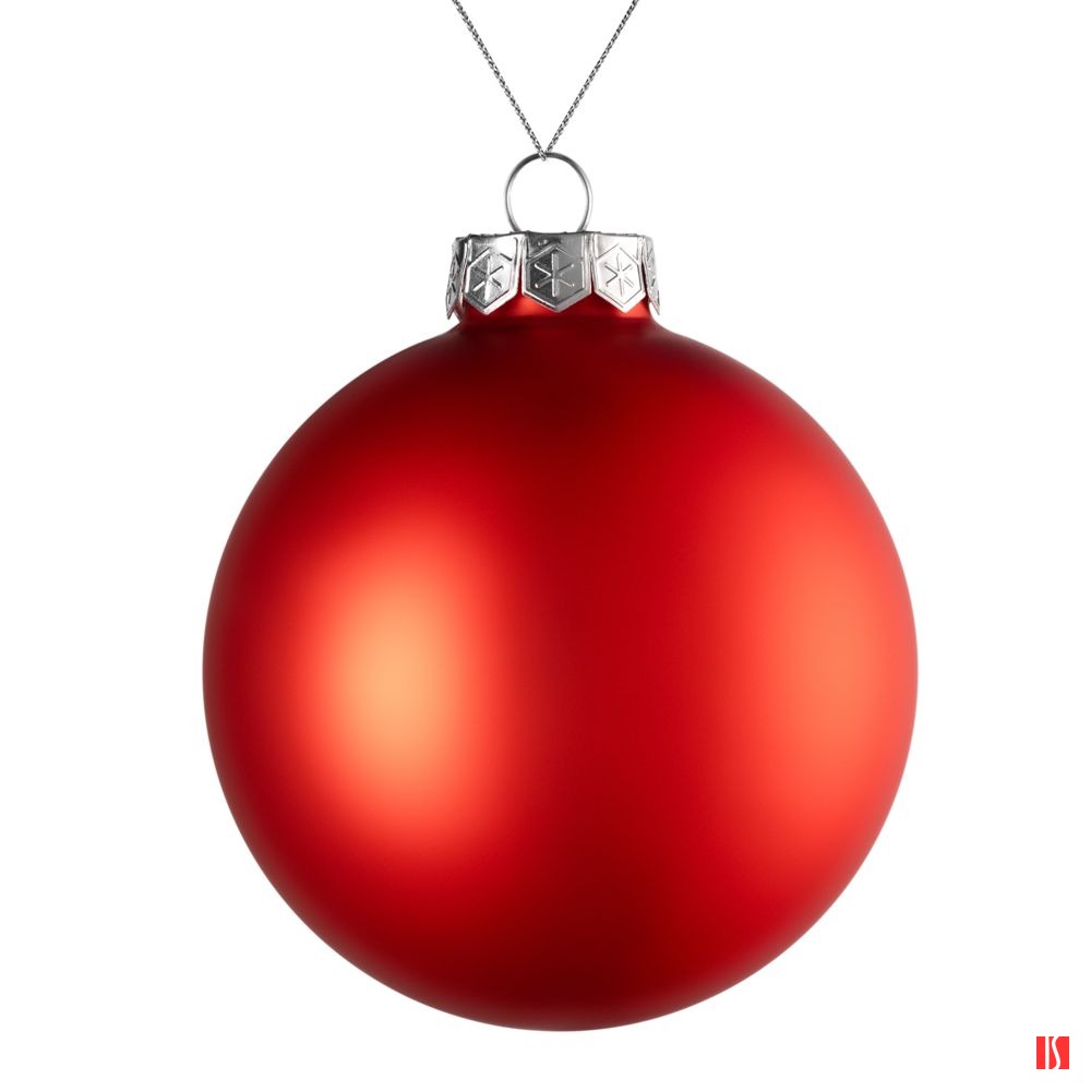 Елочный шар Finery Matt, 10 см, матовый красный