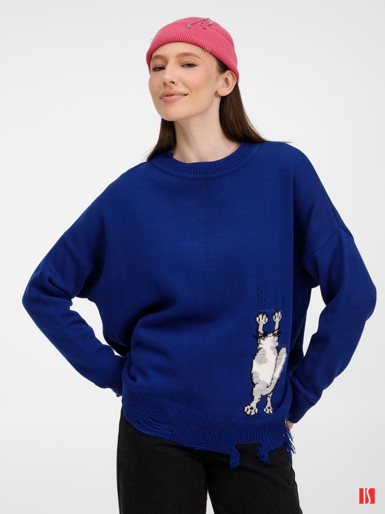 Купить Джемпер Sharpick, темно-синий (кобальт) Джемпер Sharpick, темно-синий (кобальт)