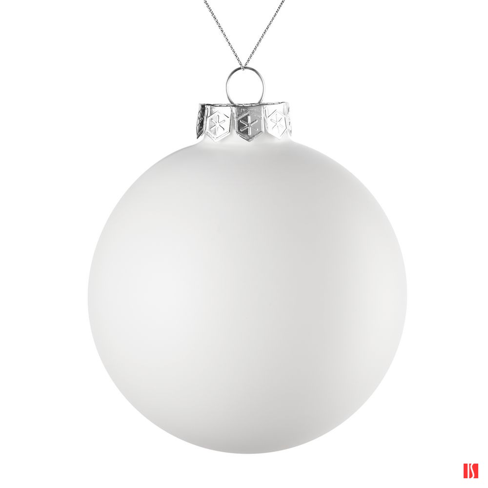 Елочный шар Finery Matt, 10 см, матовый белый