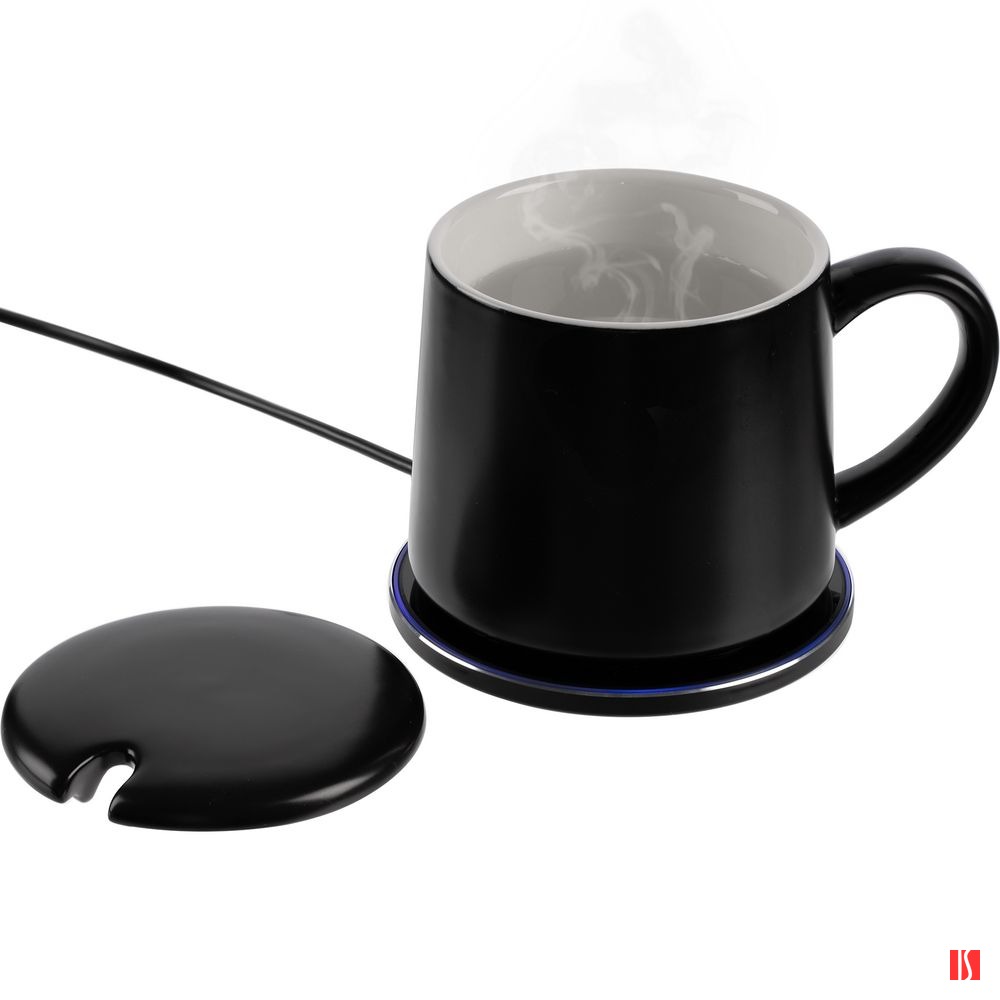 Кружка с подогревом и беспроводной зарядкой dualBase ver. 2.0 Matt, черная