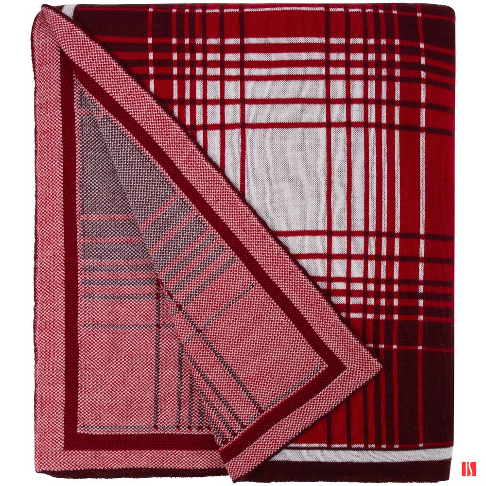 Плед Duotone, красный с белым