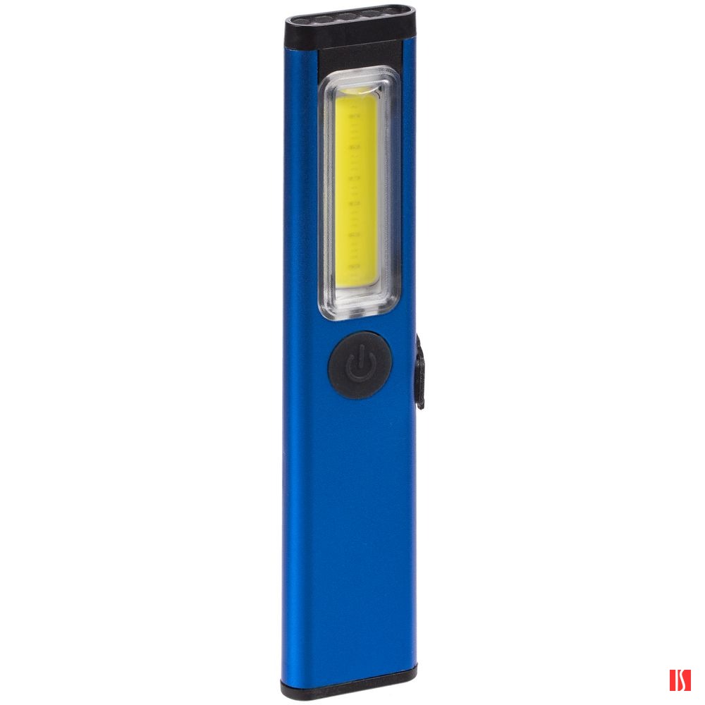 Фонарик-факел аккумуляторный Wallis с магнитом, синий