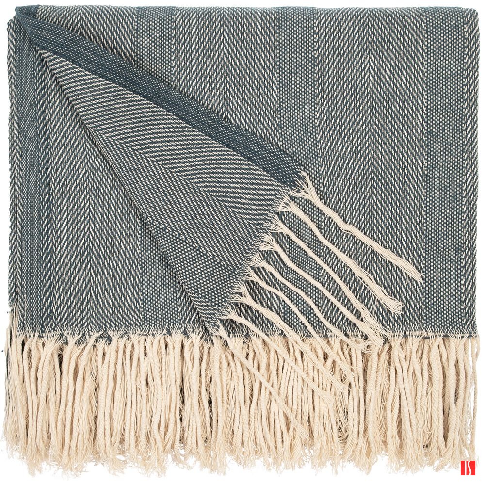 Плед «Сенеж», серо-синий