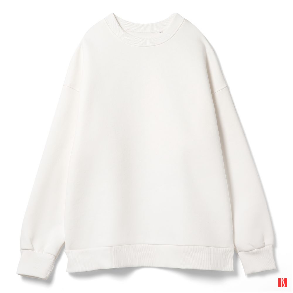 Свитшот оверсайз унисекс True Self, молочно-белый