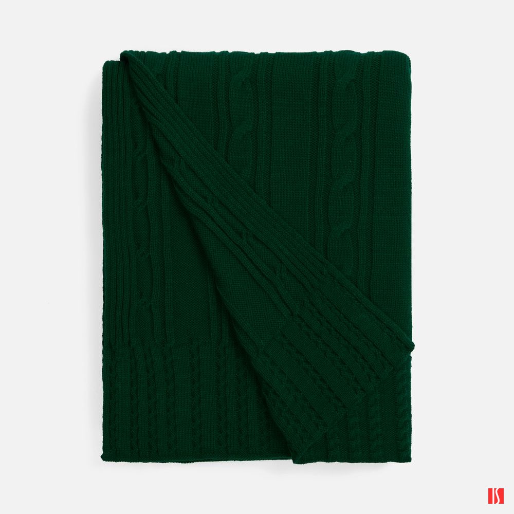 Плед Remitti, темно-зеленый (хвойный)