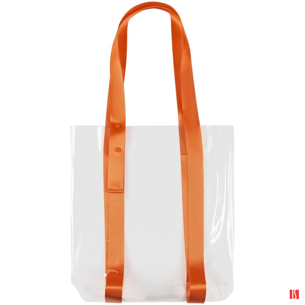 Шопер Clear Fest, прозрачный с оранжевыми ручками