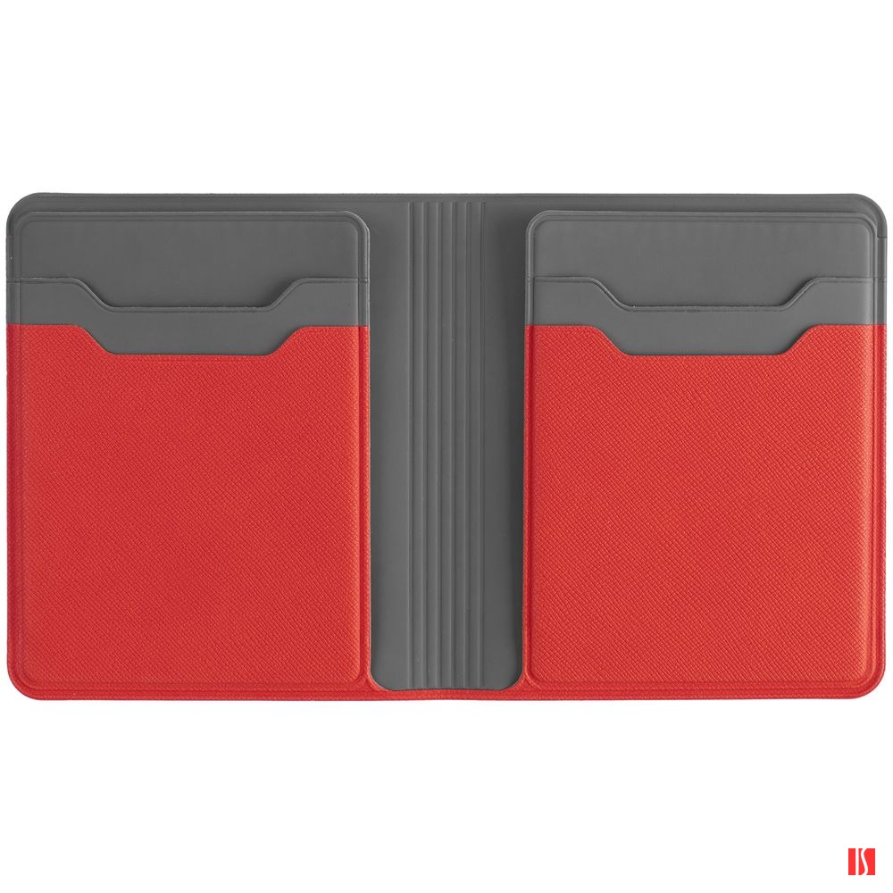 Картхолдер с отделением для купюр Dual, красный