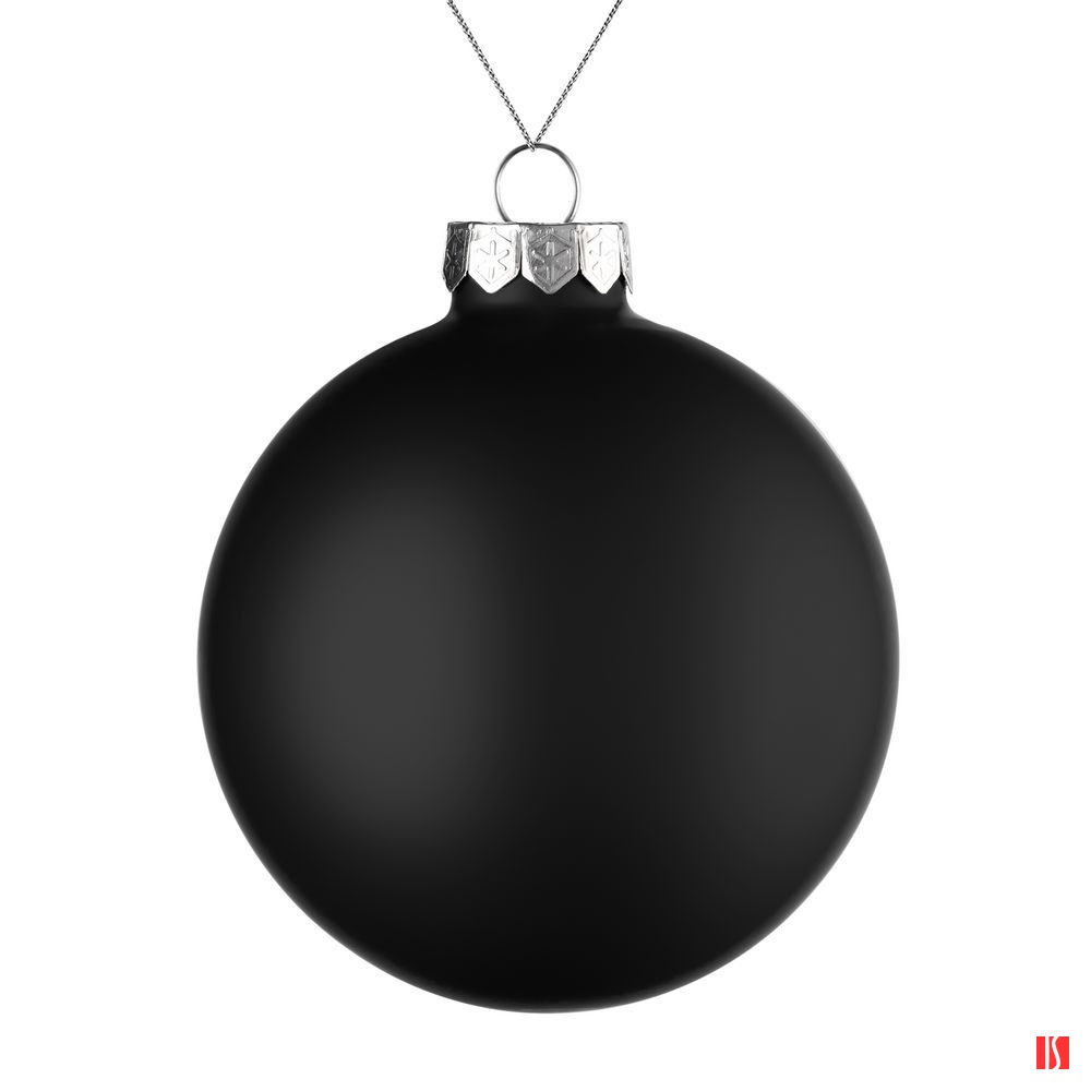 Елочный шар Finery Matt, 10 см, матовый черный