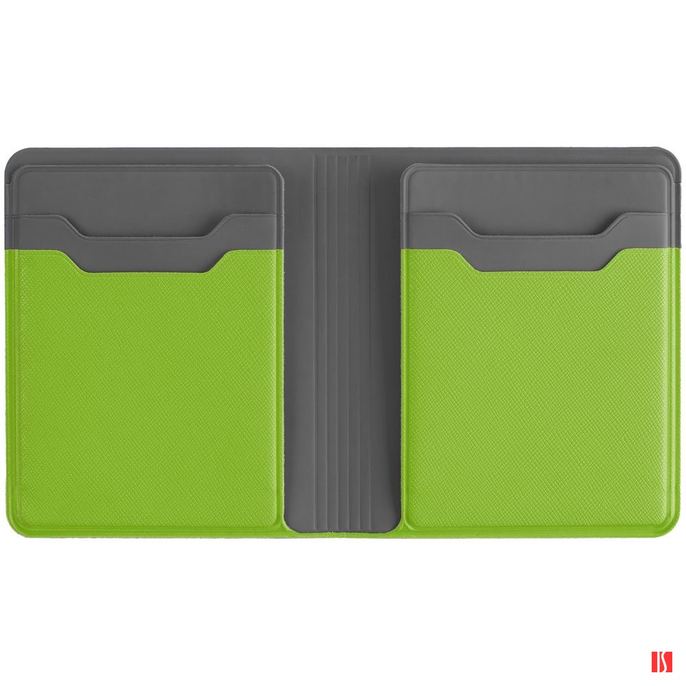 Картхолдер с отделением для купюр Dual, зеленый