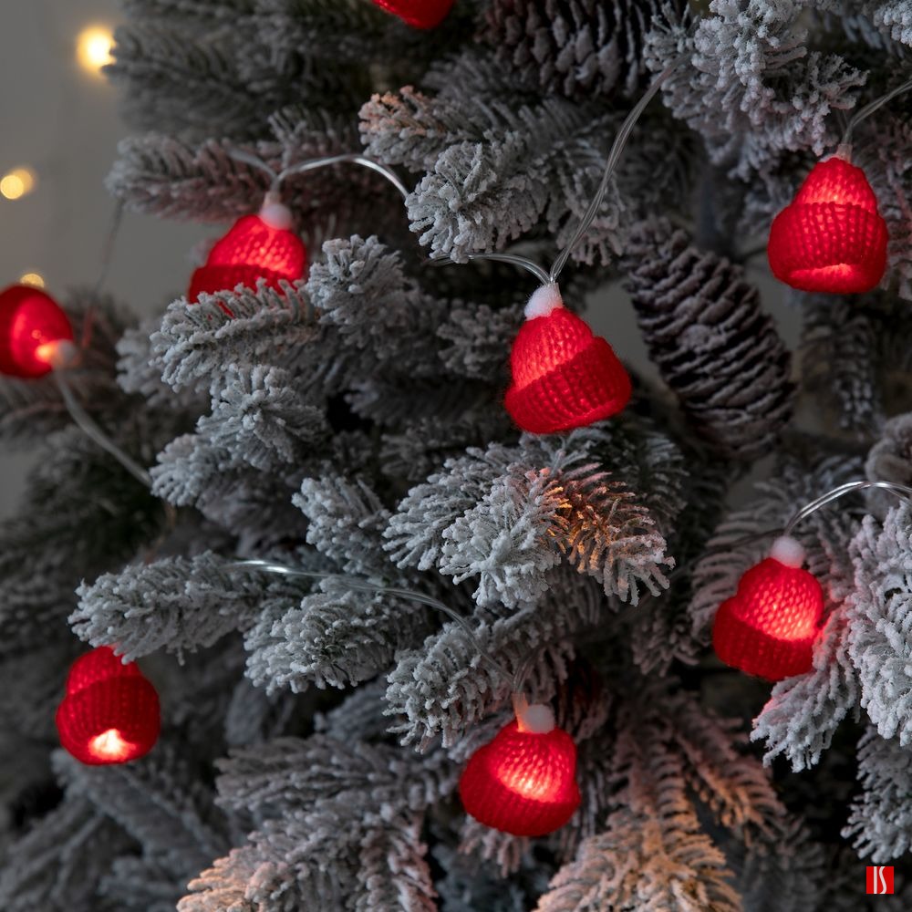 Купить Гирлянда Cosy Poms, красная Гирлянда Cosy Poms, красная