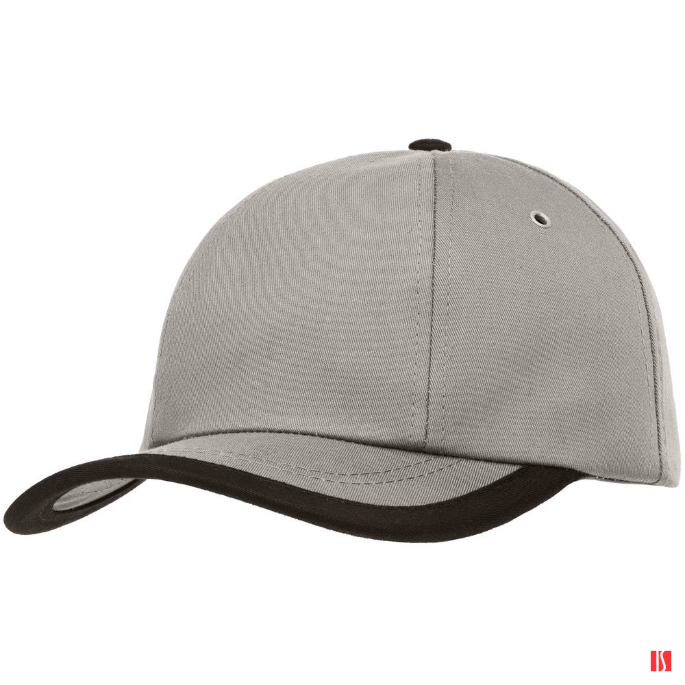 Бейсболка Honor, серая с черным кантом