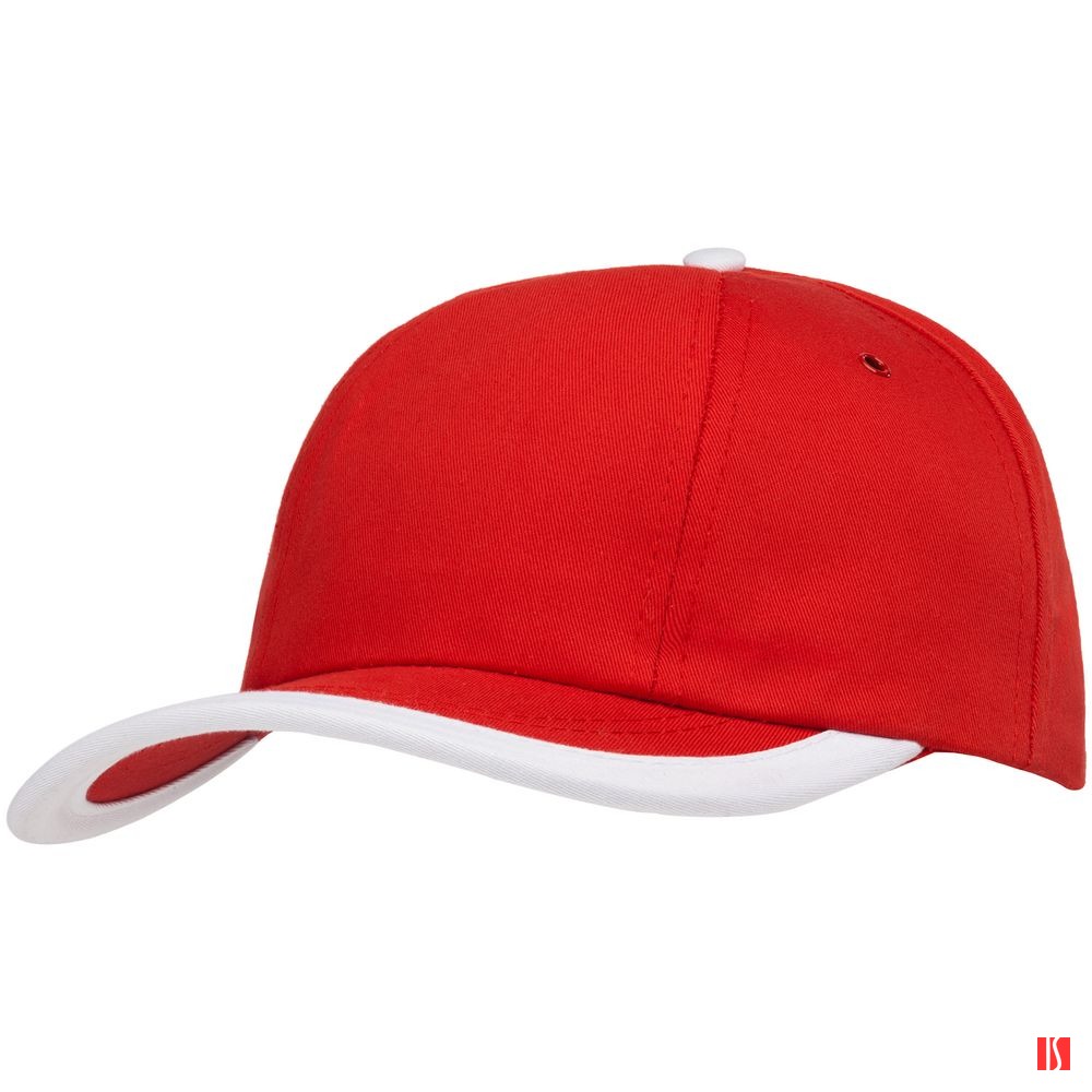 Бейсболка Honor, красная с белым кантом