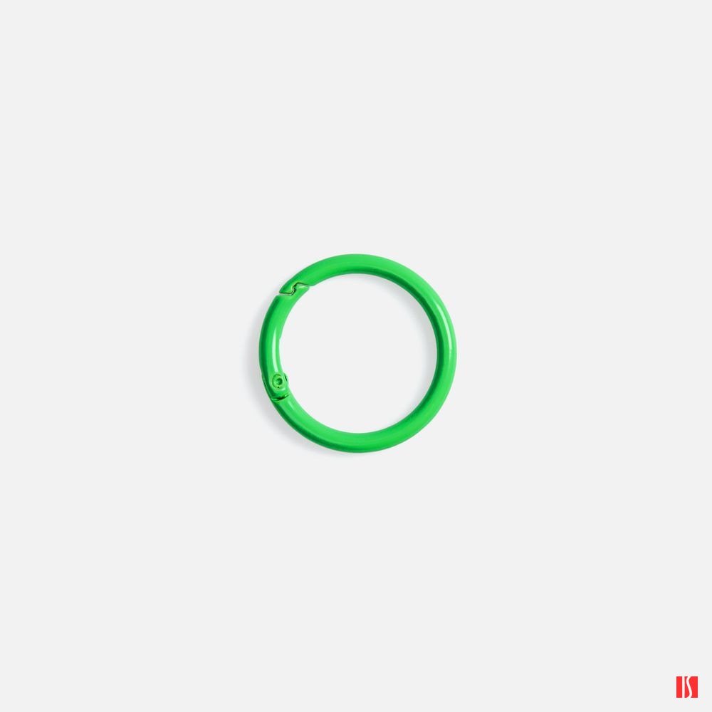 Карабин-кольцо Claus, L, зеленый неон
