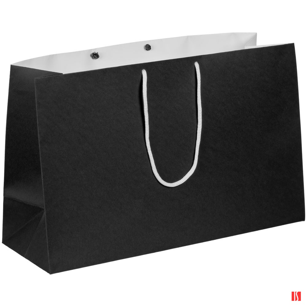 Пакет бумажный Bicolor, белый с черным