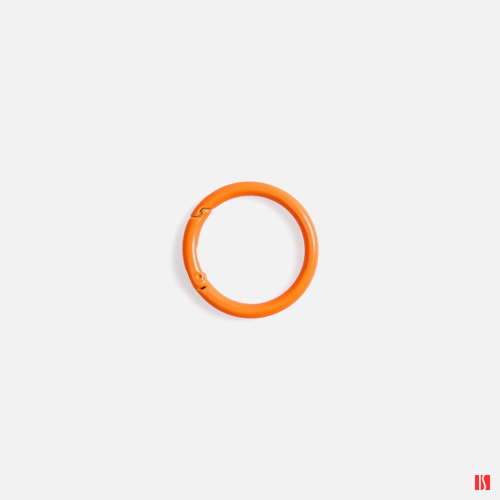 Карабин-кольцо Claus, L, оранжевый неон