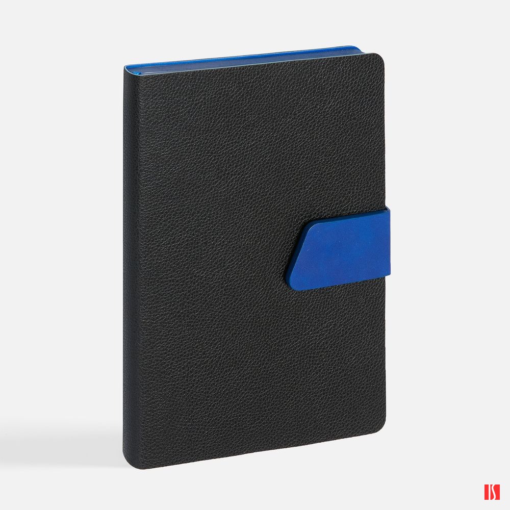 Ежедневник Boom, недатированный, черный с ярко-синий