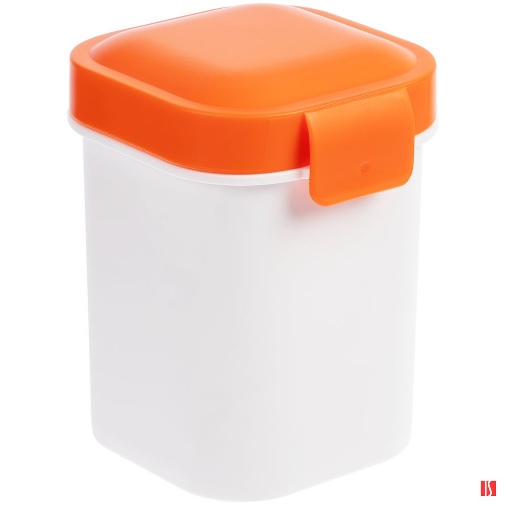 Ланчбокс для снеков Lunch Crunch, белый с оранжевым