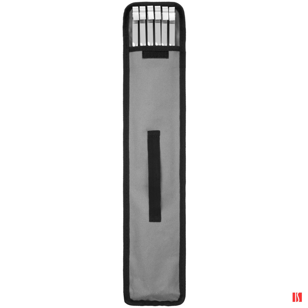 Набор шампуров в чехле Bower, ver.2, серый