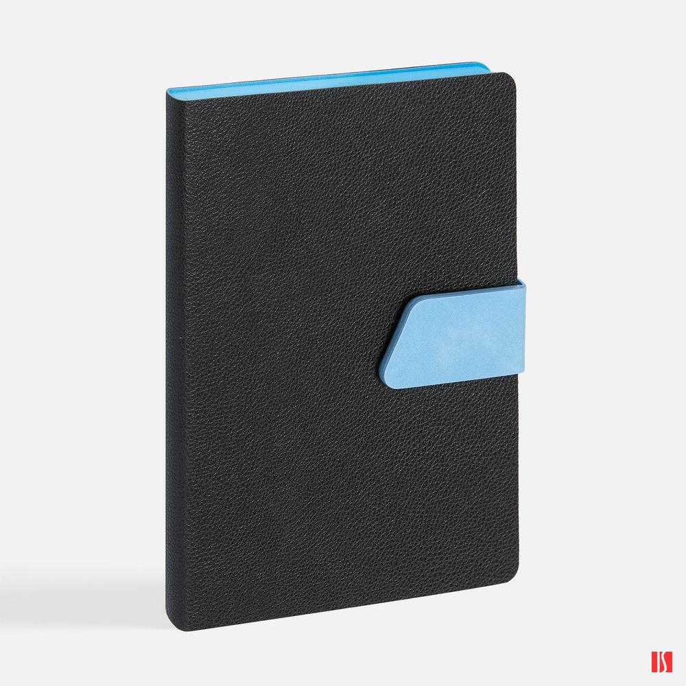 Ежедневник Boom, недатированный, черный с голубым