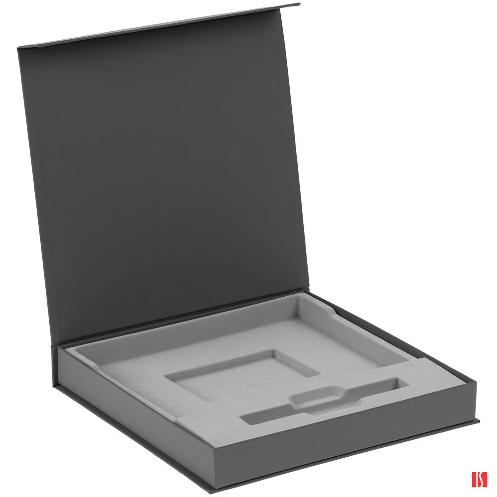 Коробка Memoria с ложементом под ежедневник и ручку, ver. 2, серая