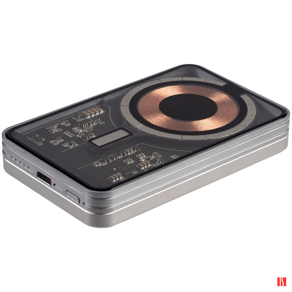 Магнитный беспроводной аккумулятор Cooper Ergo 5000 мАч, серебристый