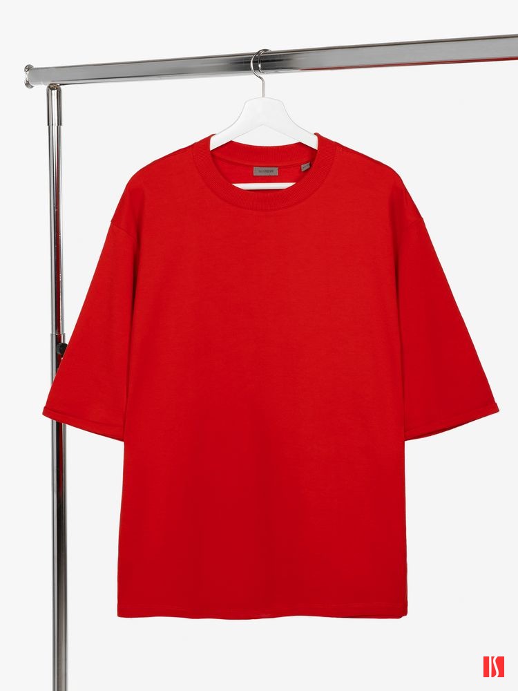 Футболка оверсайз унисекс Kosmos 2.0, красная