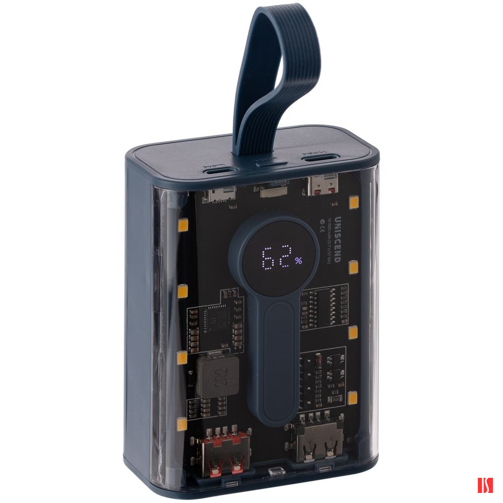 Аккумулятор с быстрой зарядкой Trellis Quick 10000 мАч, синий