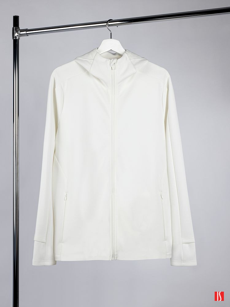 Купить Куртка с капюшоном унисекс Begi, молочно-белая Куртка с капюшоном унисекс Begi, молочно-белая