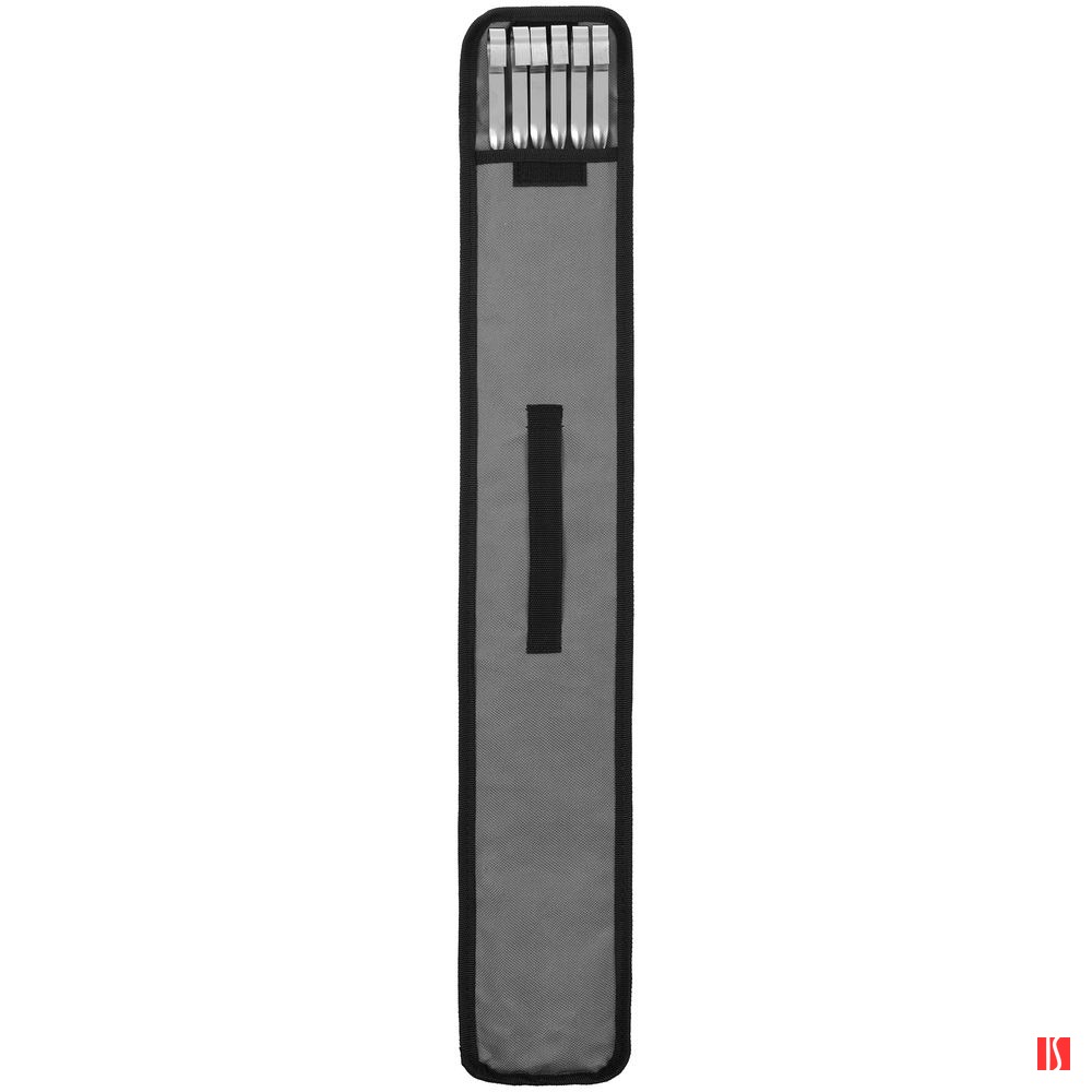 Набор шампуров в чехле Long Bower, серый