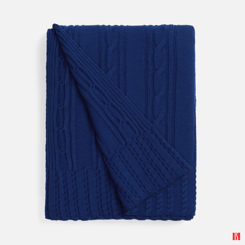 Плед Remitti, темно-синий (кобальт)