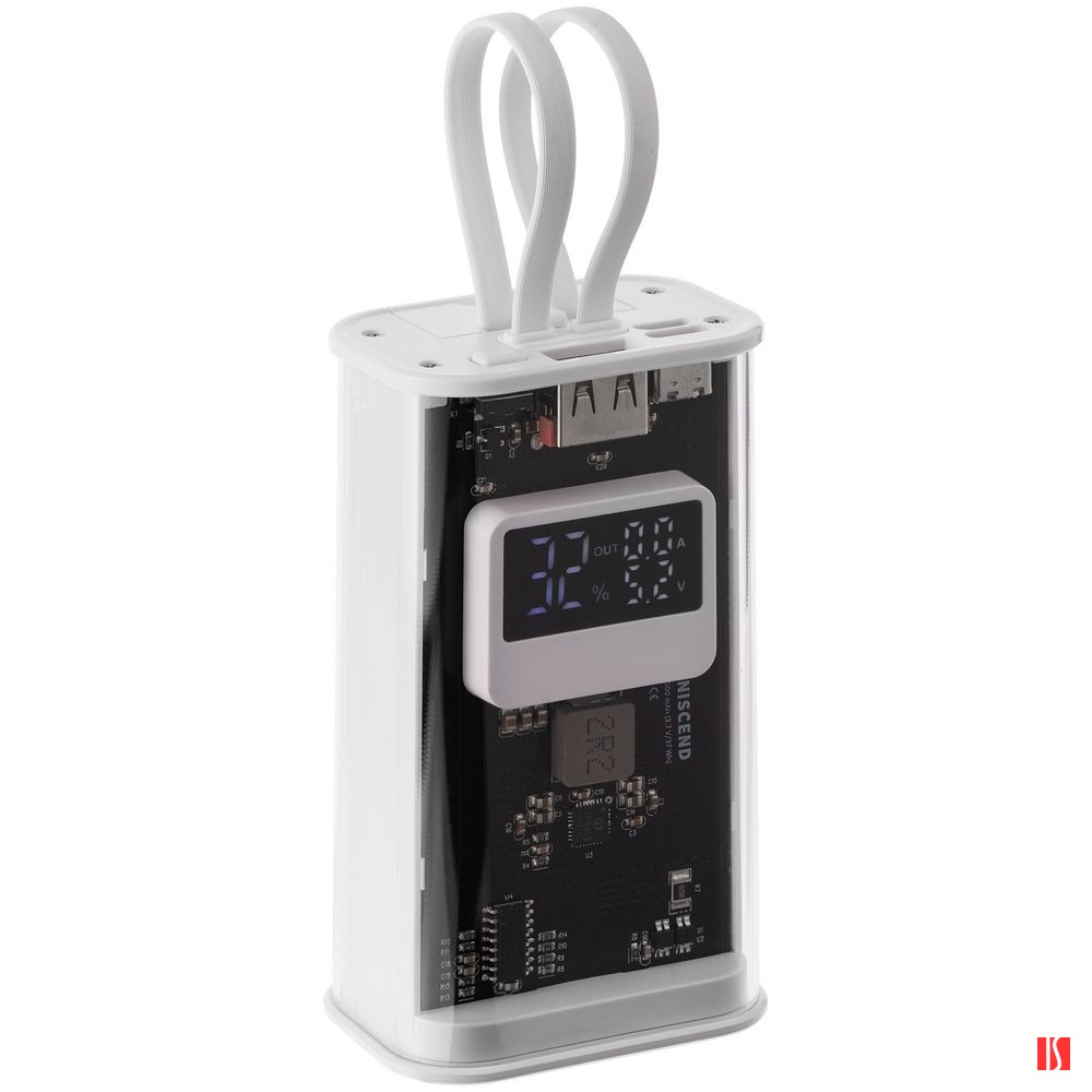 Аккумулятор с быстрой зарядкой Trellis Geek 10000 мАч, белый