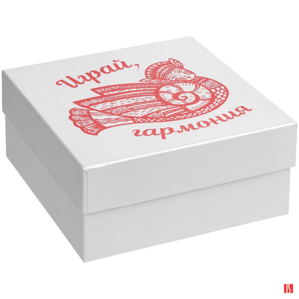 Коробка «Играй гармония», с красным принтом