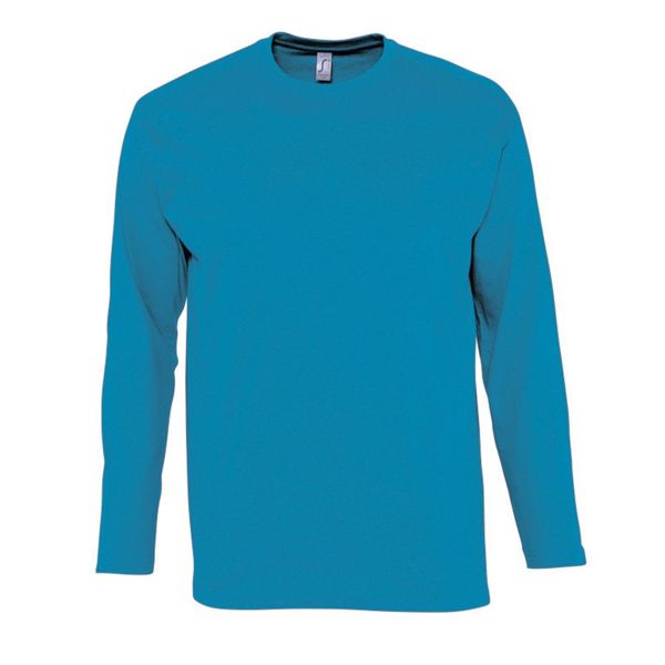Купить Футболка мужская с длинным рукавом Monarch, голубая Футболка мужская с длинным рукавом Monarch, голубая