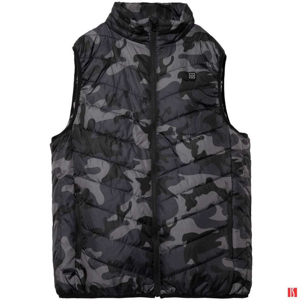 Жилет с подогревом Thermalli Valmorel, серый камуфляж