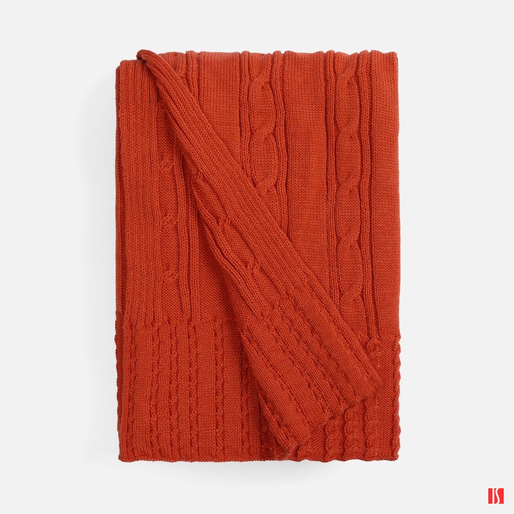 Плед Remitti, оранжевый (морковь)