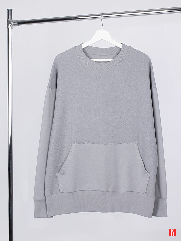 Купить Свитшот оверсайз унисекс Vozduh, светло-серый Свитшот оверсайз унисекс Vozduh, светло-серый