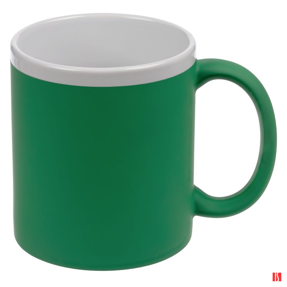 Кружка StopSpot с покрытием софт-тач, зеленая