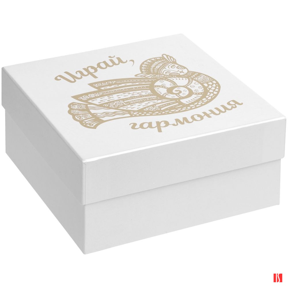 Коробка «Играй гармония», с золотистым принтом